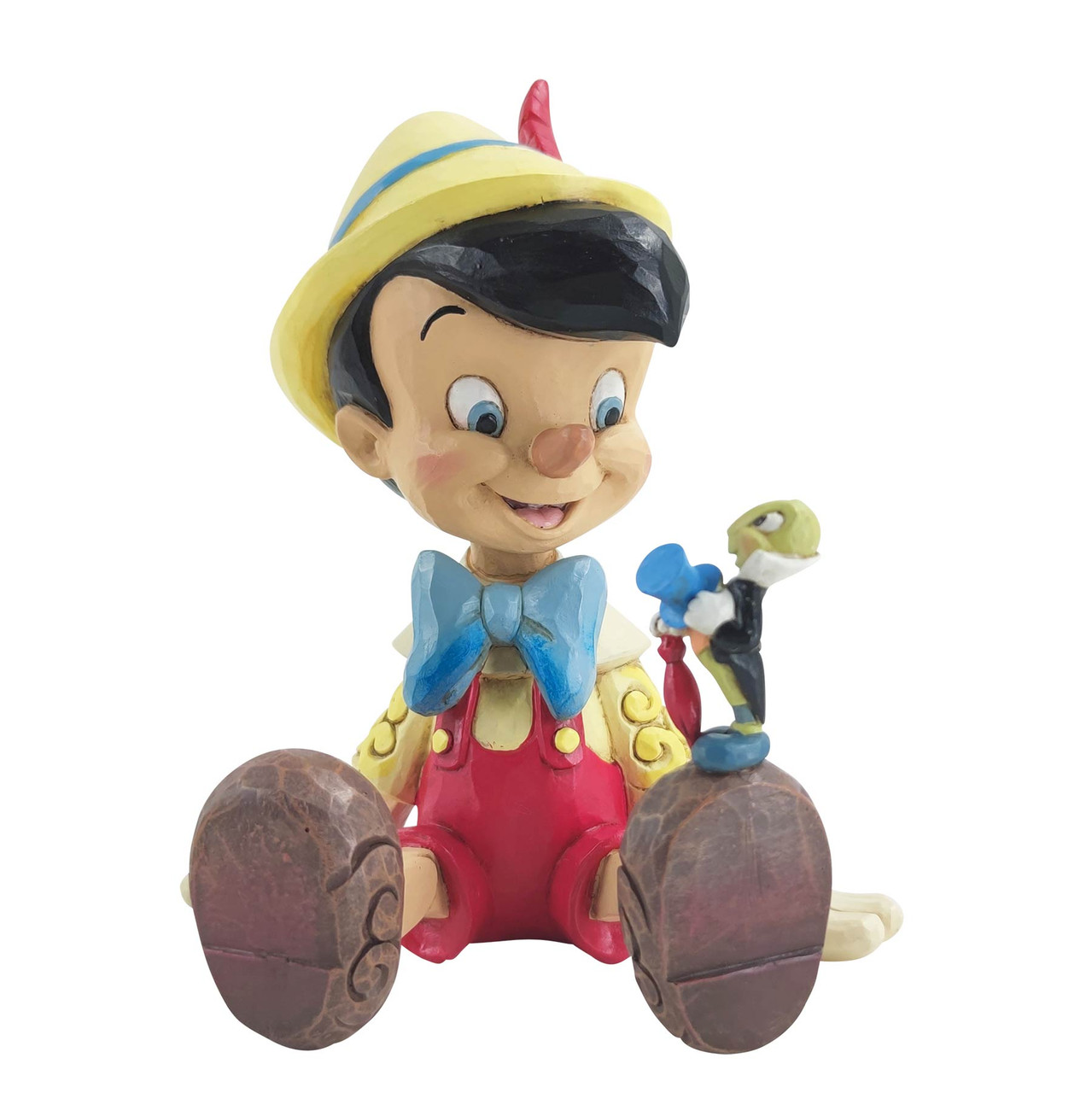 Disney Traditions Pinocchio and Jiminy Cricket Sitting Figurine by Jim Shore