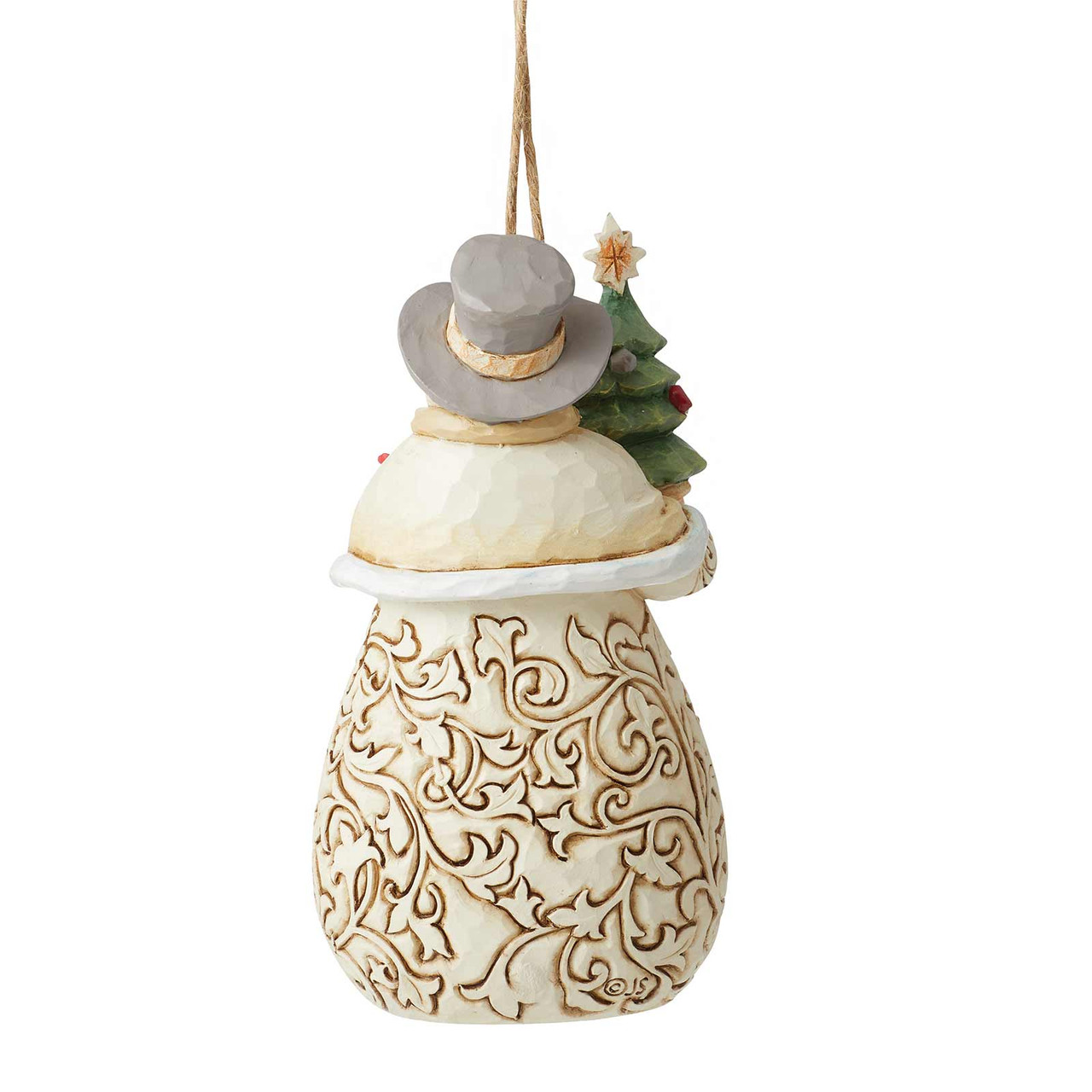 Heartwood Creek White Woodland Snowman with Evergreen Tree