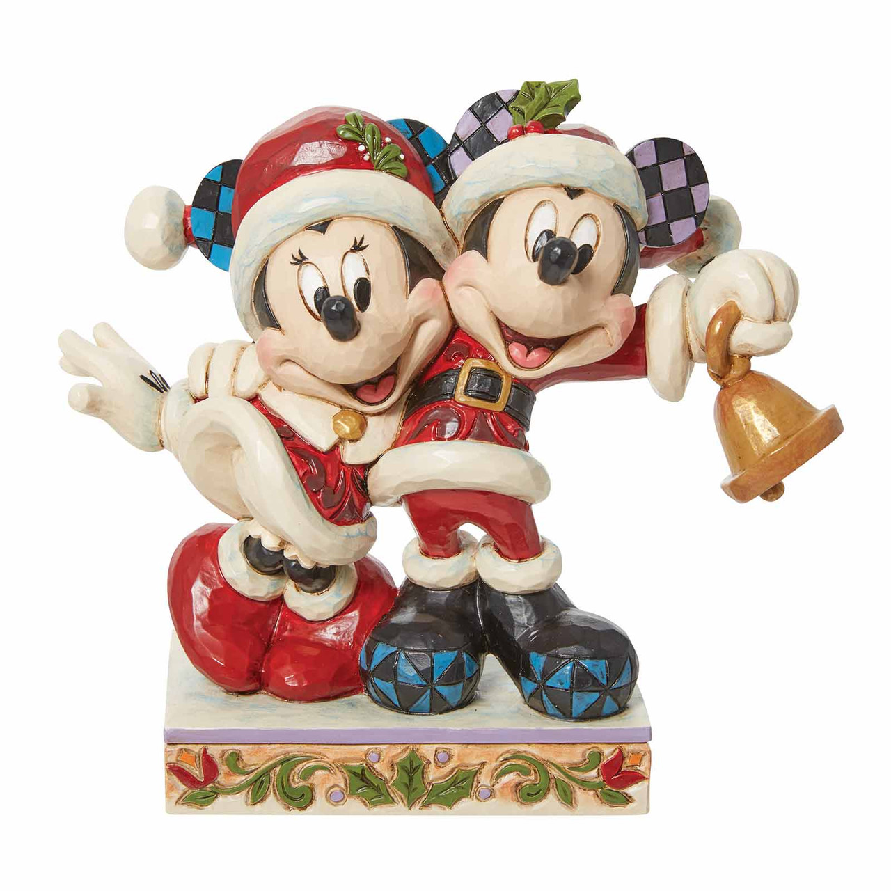 Disney Traditions Mickey & Minnie Santas Figurine by Jim Shore