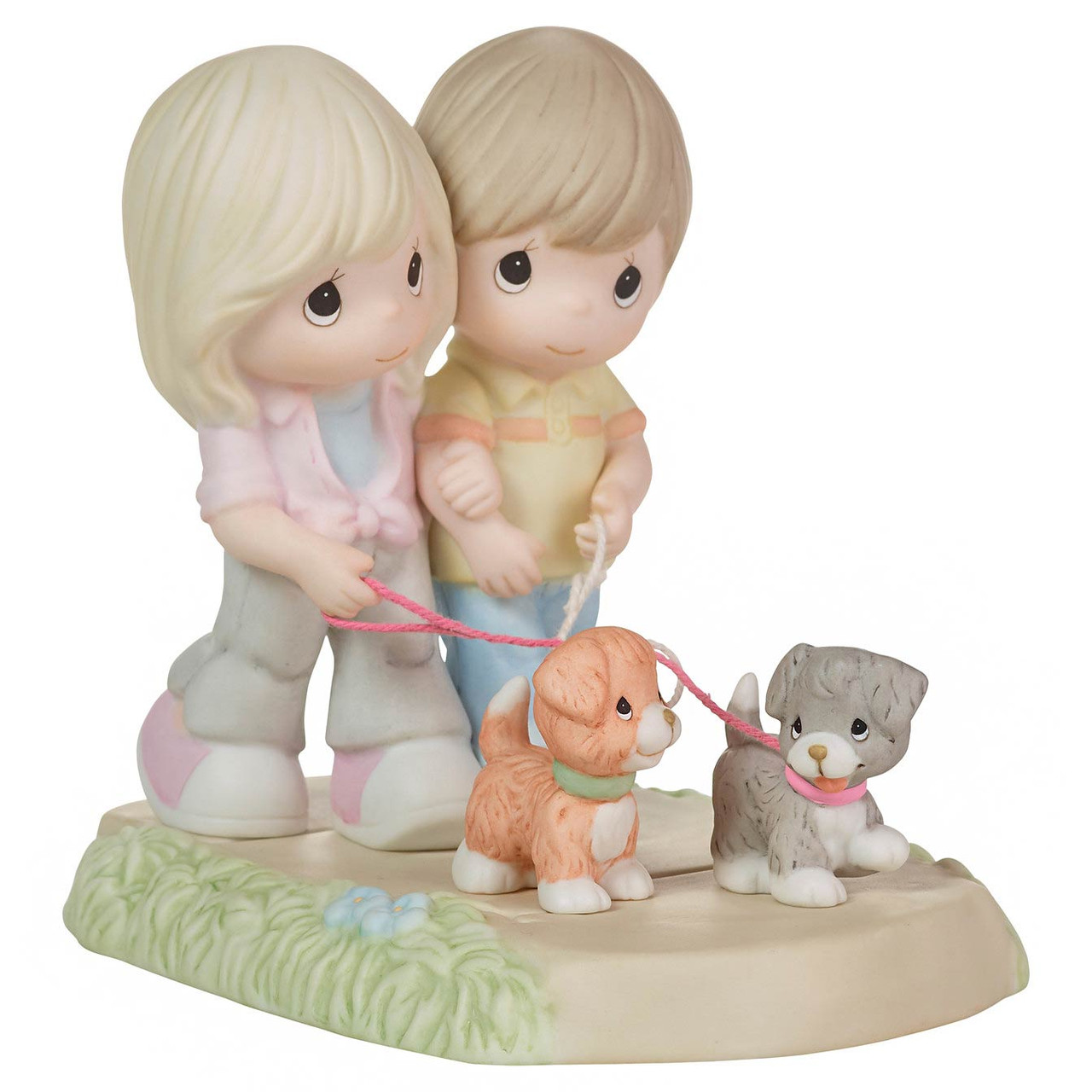 Precious Moments Couple Walking Dogs Figurine, 223003 | Flossie's