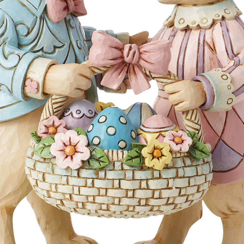 Heartwood Creek Bunny Couple with Easter Basket Figurine by Jim
