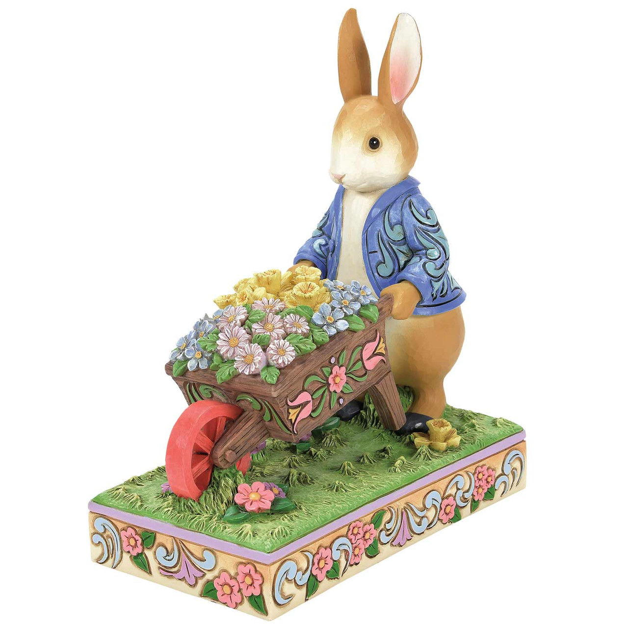 Heartwood Creek Peter Rabbit with Wheelbarrow Figurine by Jim
