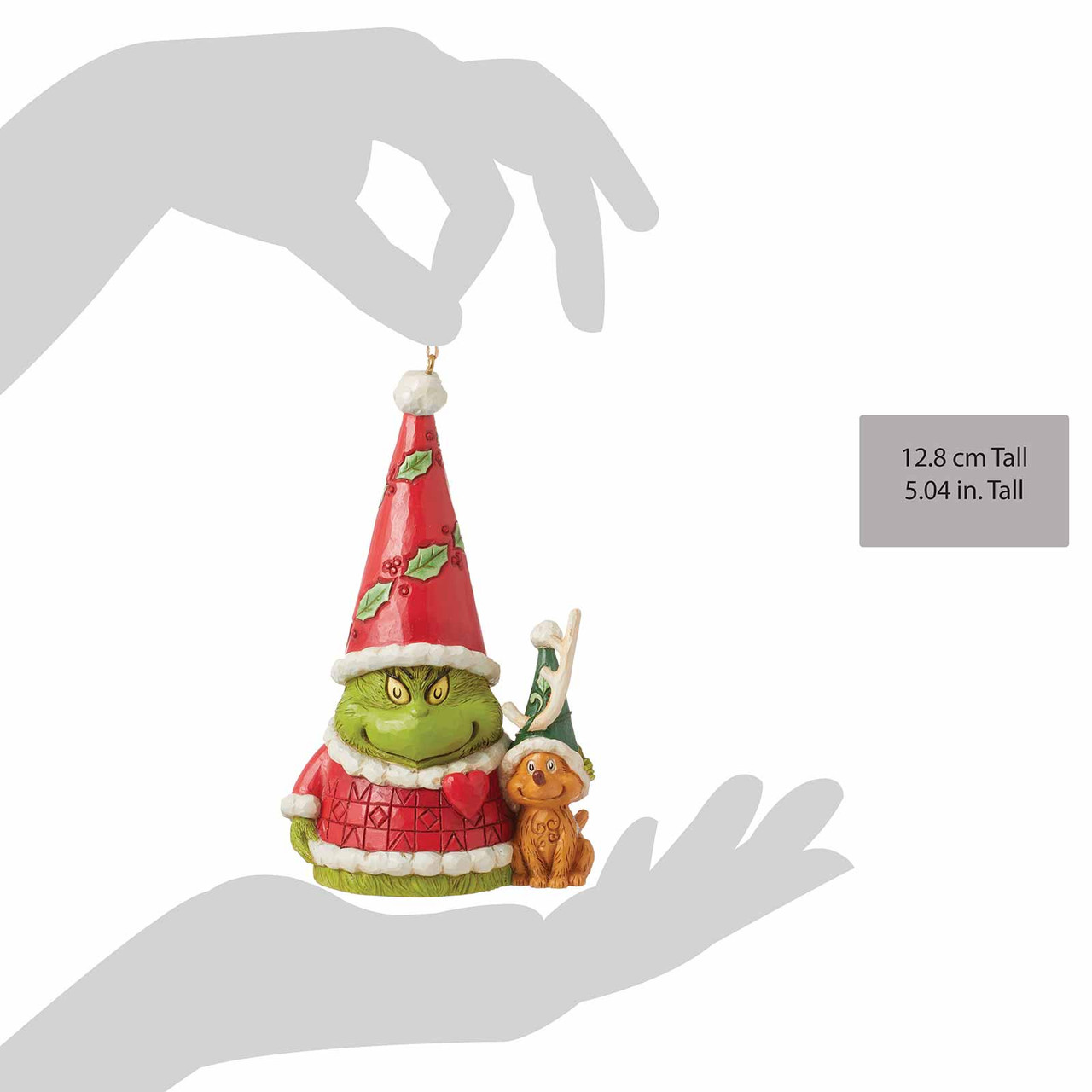 Jim Shore Heartwood Creek Grinch Gnome with Max 5-inch Christmas