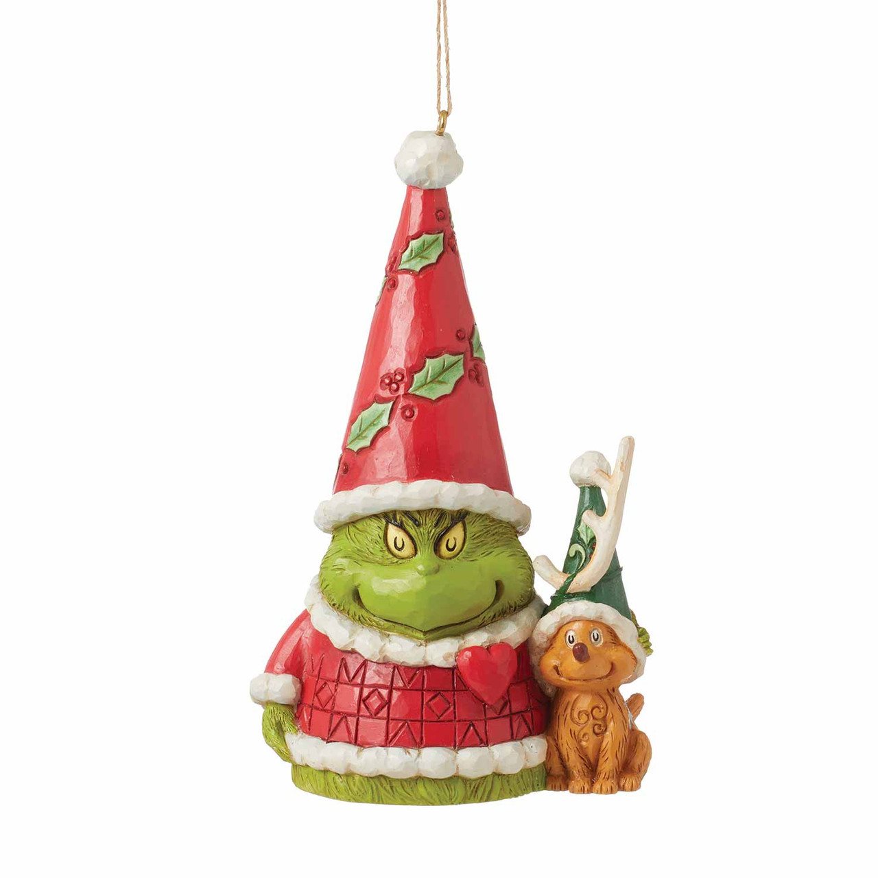 Jim Shore Heartwood Creek Grinch Gnome with Max 5-inch Christmas
