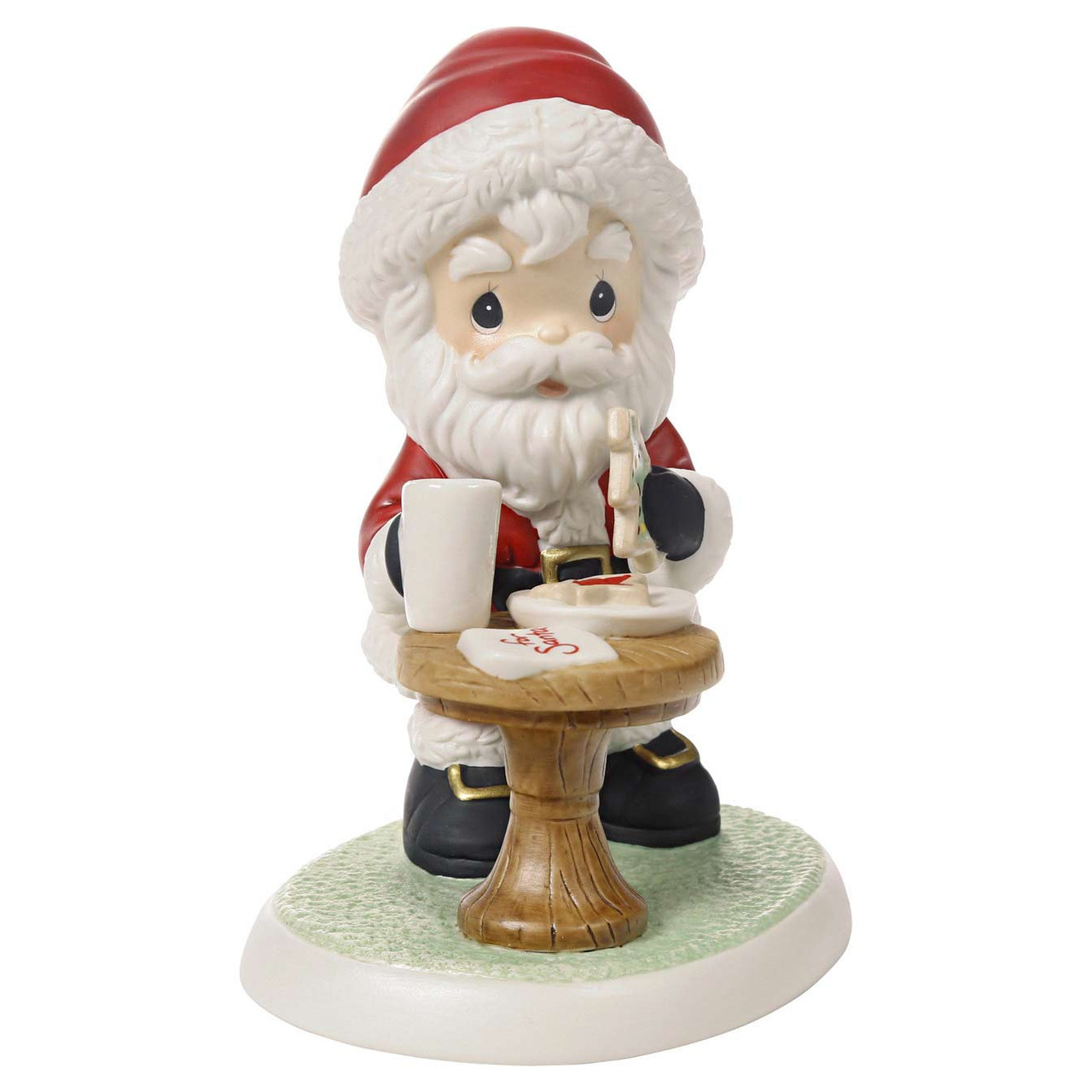 Precious Moments Santa Eating Cookies with Milk 5.5-inch Porcelain Precious Moments Santa Eating Cookies with Milk 5.5-inch Porcelain