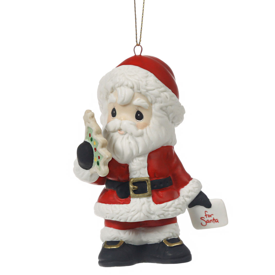Precious Moments Santa Eating Cookies Porcelain Christmas Tree