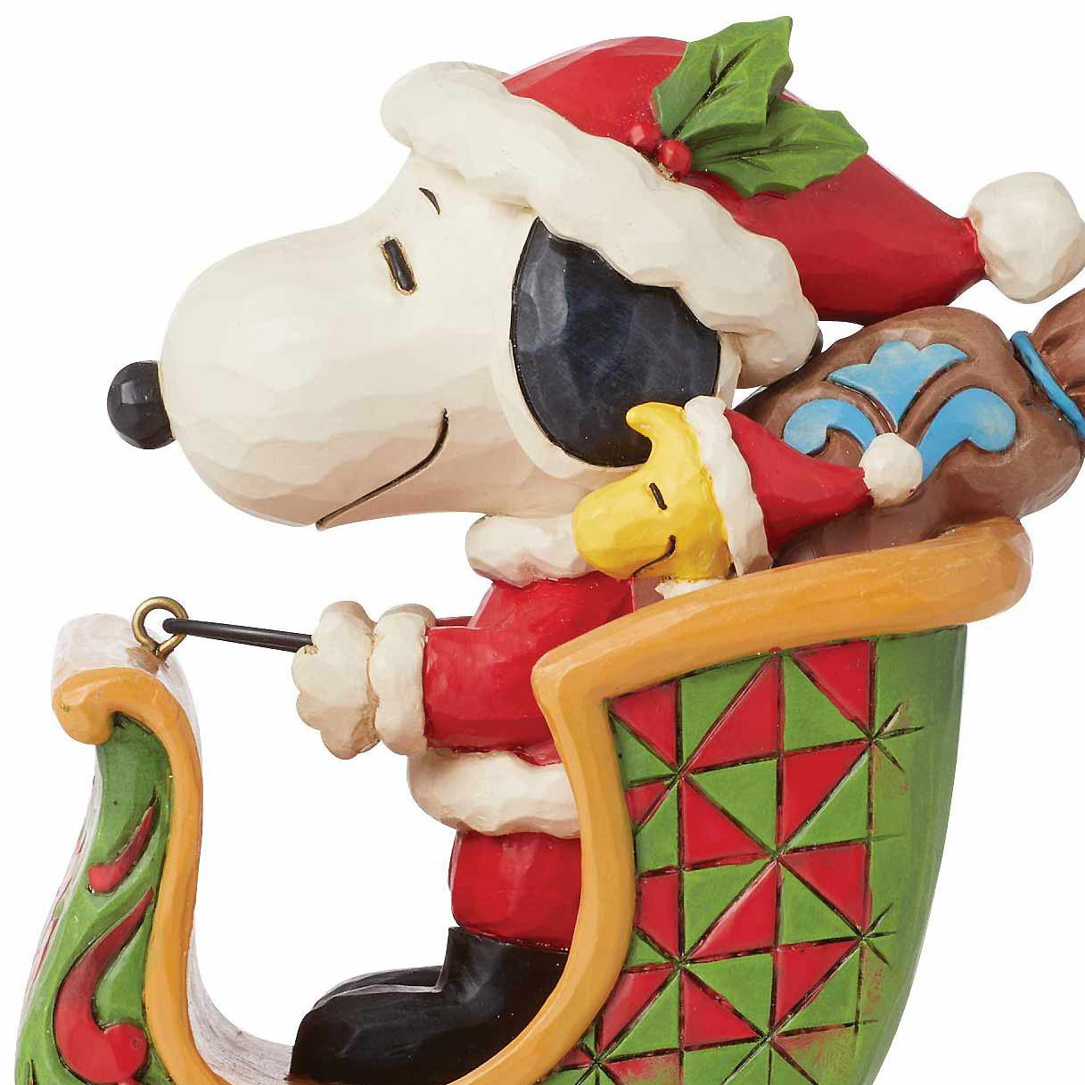 Peanuts by Jim Shore Snoopy & Woodstock in Christmas Sleigh 4.9
