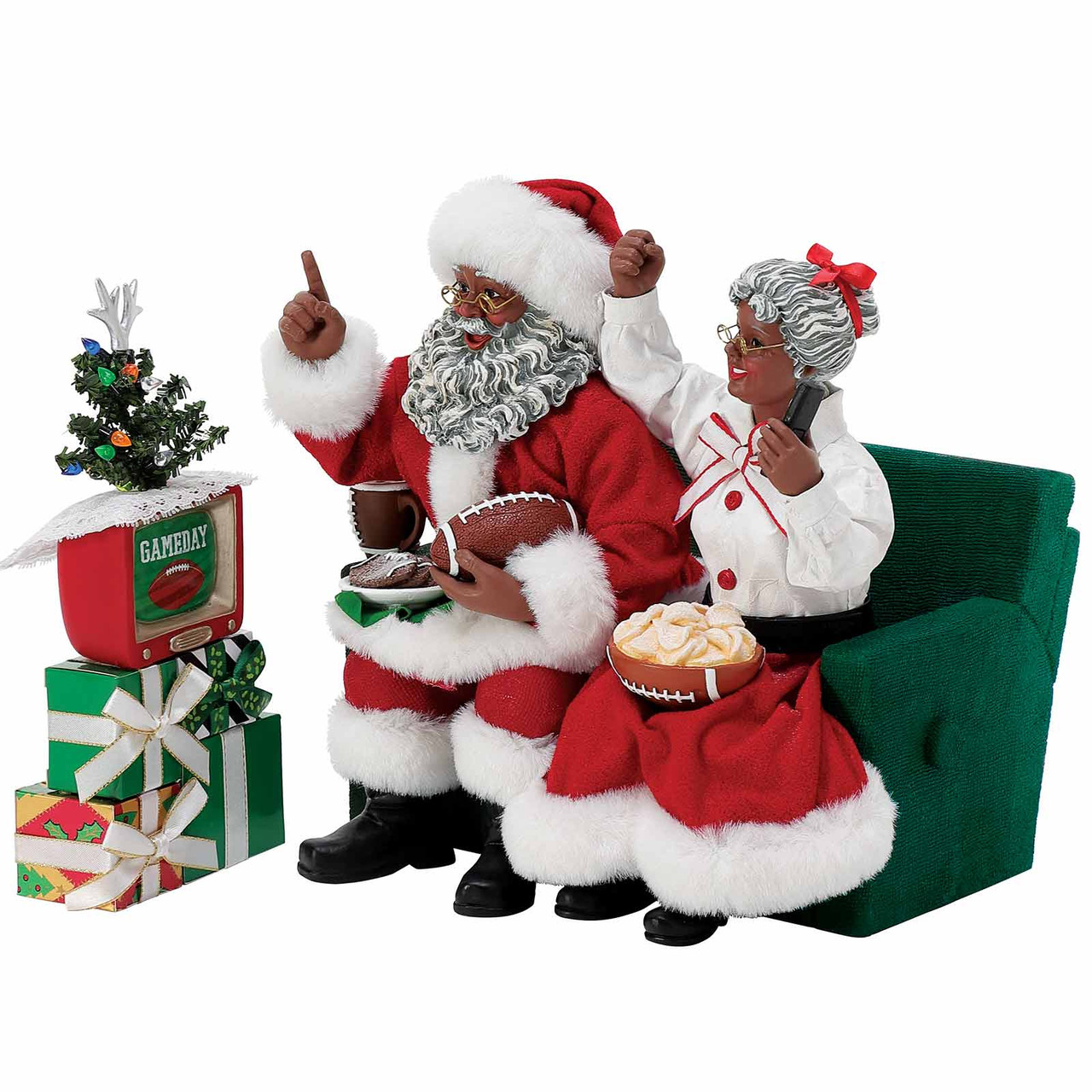 Possible Dreams African American Santa Binge Sports Watching