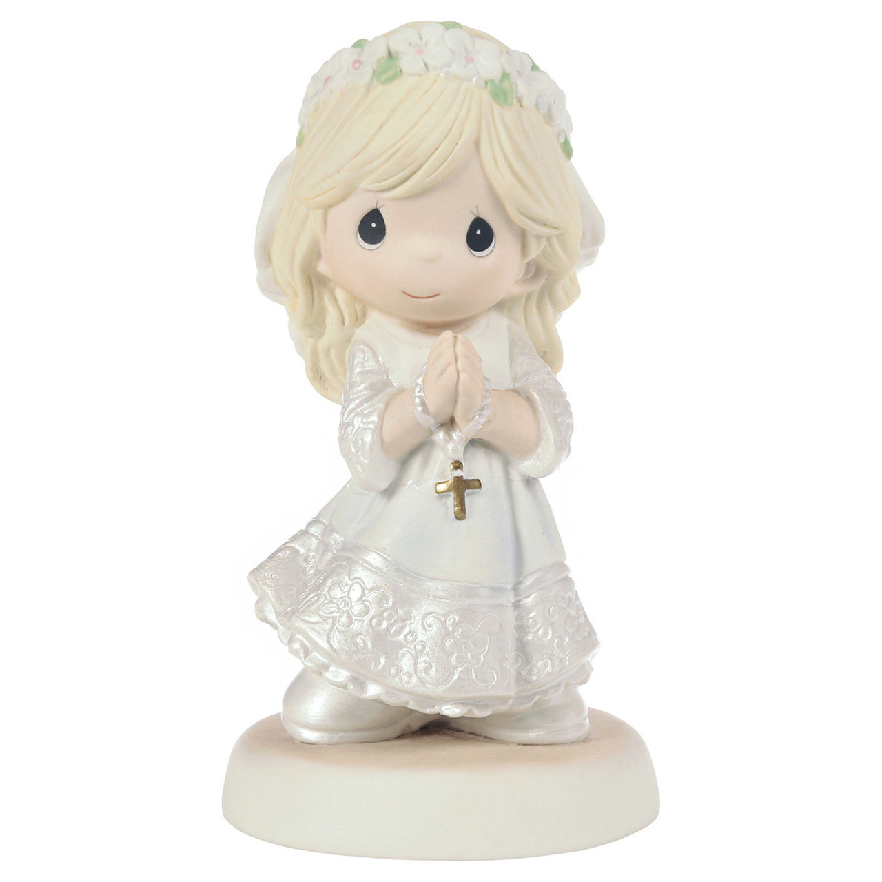 Precious Moments First Communion Blonde Hair Girl 5.25in Figurine