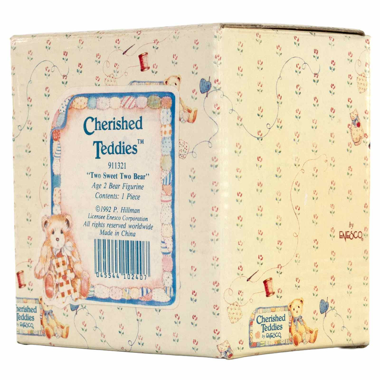 Cherished Teddies 'Two Sweet Two Bear' Age 2 Figurine 1992 Release