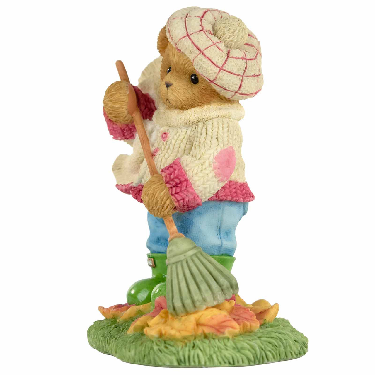 Cherished Teddies Girl Raking Leave Figurine with Friendship