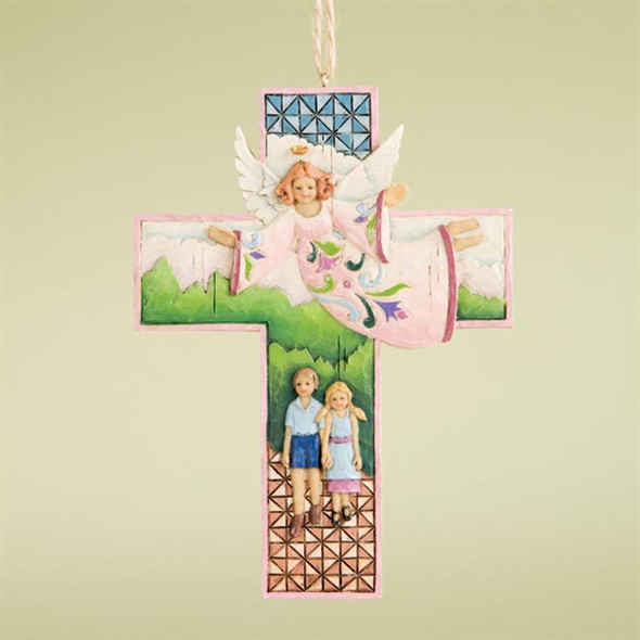 Heartwood Creek Guardian Angel Cross Ornament by Jim Shore