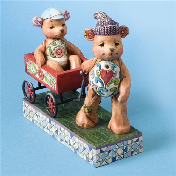 Heartwood Creek Bears Playing with Wagon Figurine by Jim Shore 4009601