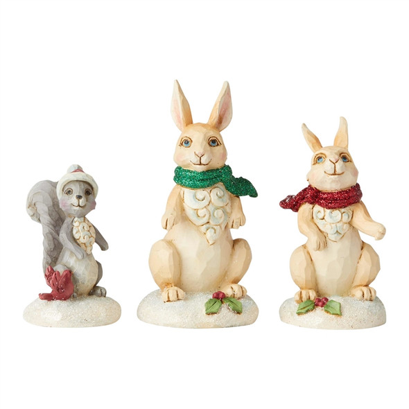 Christmas Winter Woodland Animals Set of 3 Figurine by Jim Shore