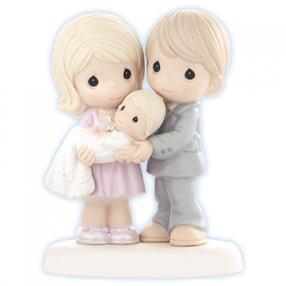 Parents with Baby at Baptism - Precious Moments Figurine