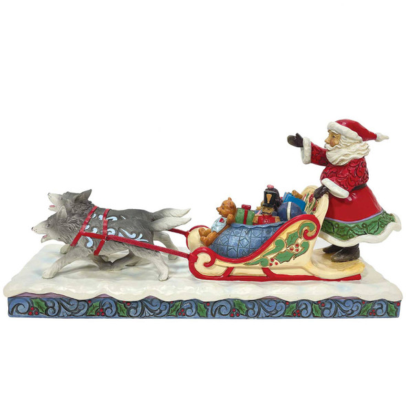 Heartwood Creek Santa Dog Sledding Christmas Statue by Jim Shore Heartwood Creek Santa Dog Sledding Christmas Statue by Jim Shore