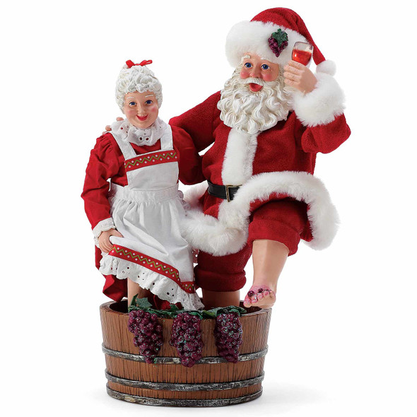 Possible Dreams Christmas Crush Santa & Mrs. Claus Wine Figure Set, 6010649.