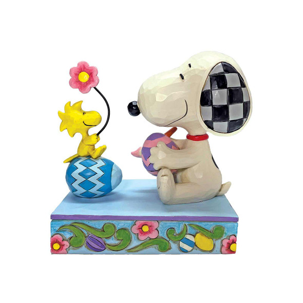 Peanuts by Jim Shore Snoopy and Woodstock Easter Eggs Figurine, 6011947.