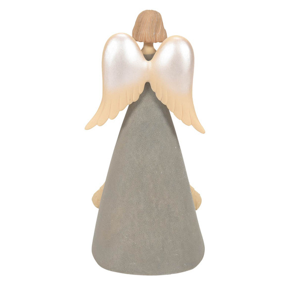 Back view of the Foundations Grandmother Angel Figurine, 6011537.