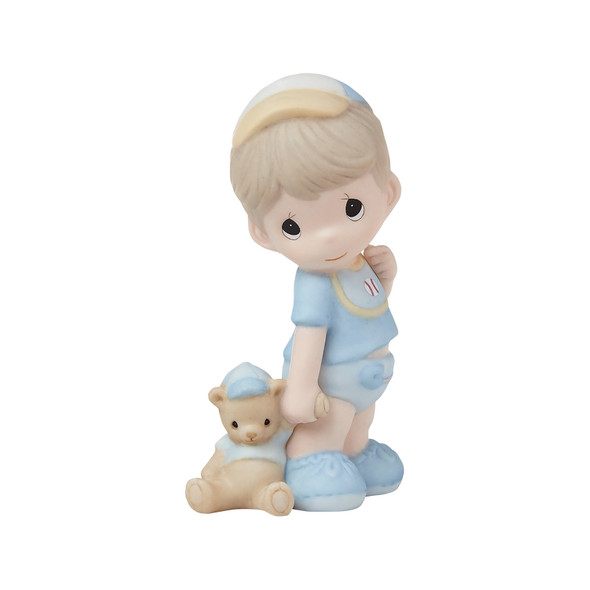 Front view of the Precious Moments 'Oh Boy!' Boy Toddler Figurine, 222019.