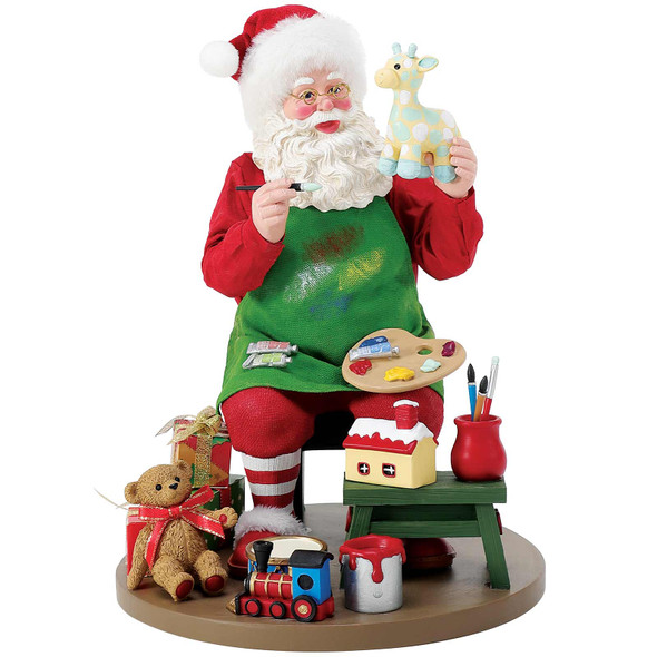 Possible Dreams Santa Mrs. Claus Wrapping Presents 9in Christmas