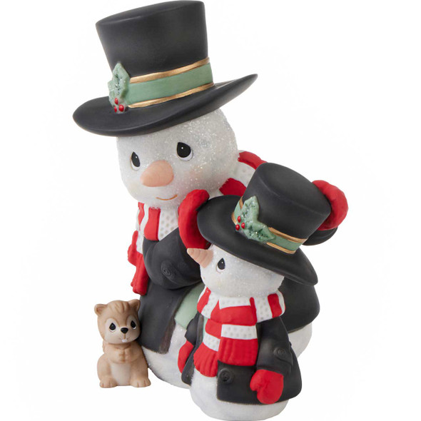 Front view of the Precious Moments 15th Annual Snowman 5.5-inch Figurine, 241015.