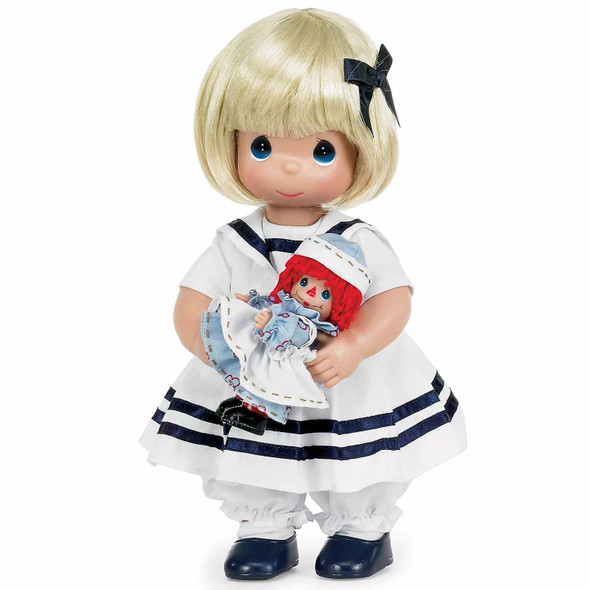 Precious Moments Marcella and Raggedy Ann 12-inch Doll with Mini Plush Doll, 4579.