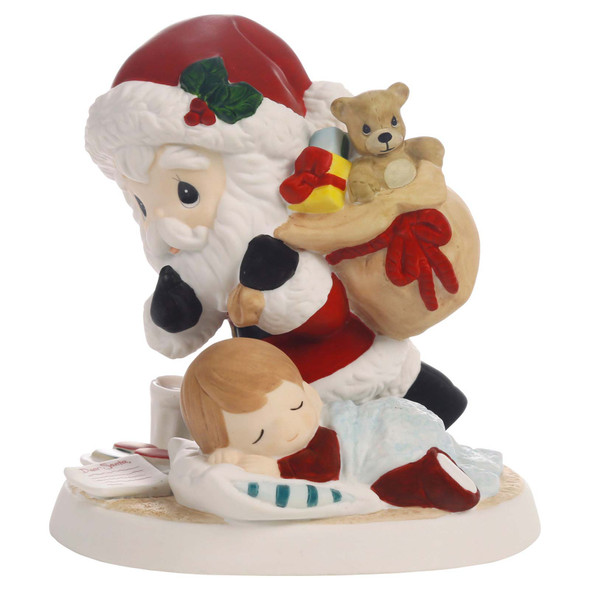Precious Moments Santa Eating Cookies with Milk 5.5-inch Porcelain