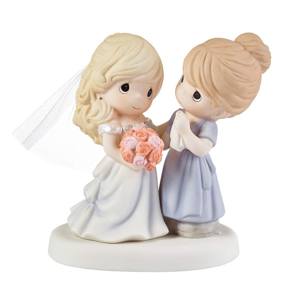 Front view of the Precious Moments My Daughter, My Pride, A Beautiful Bride Figurine, 153009.