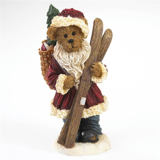 Boyds Santa Bear with Skiis and Basket of Presents Figurine, 4022279