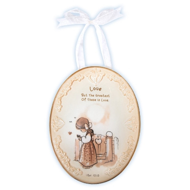 Precious Moments Love Plaque with Ribbon Hanger