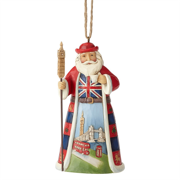 Heartwood Creek British Santa Christmas Ornament by Jim Shore