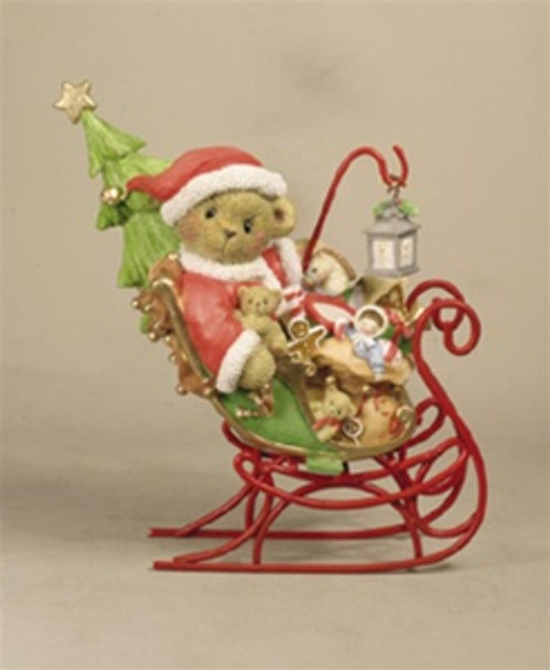 Cherished Teddies Santa's Sleigh Is On It's Way Nate 118390