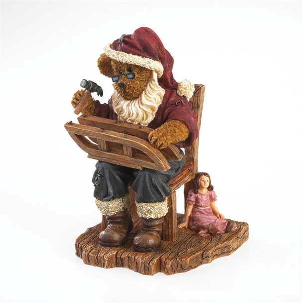 Boyds Santa Bear Fixing Sled Figurine, 4022276