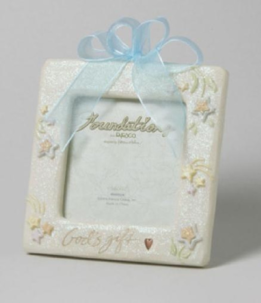 Baby Boy Photo Frame with Blue Ribbon - Foundations