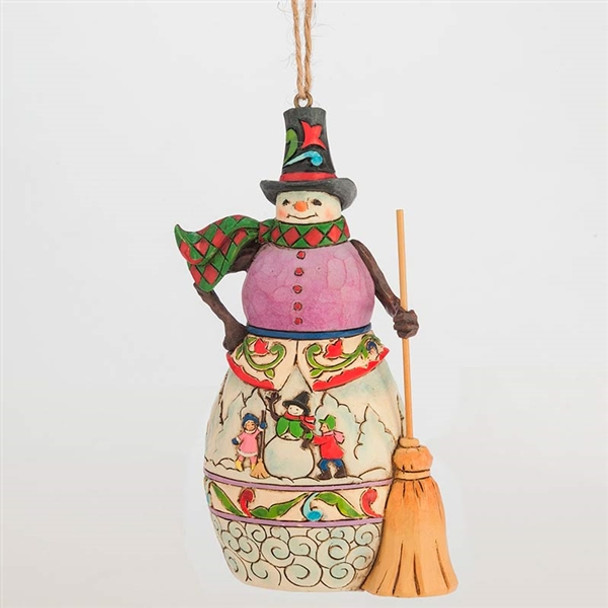 Heartwood Creek Winter Scene Snowman Ornament by Jim Shore