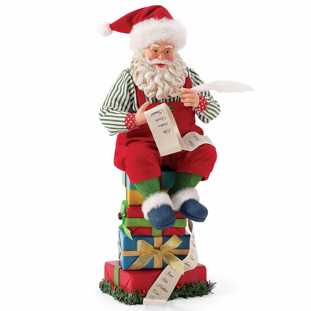 Possible Dreams Santa Claus Top of the List Figurine, 6010216.