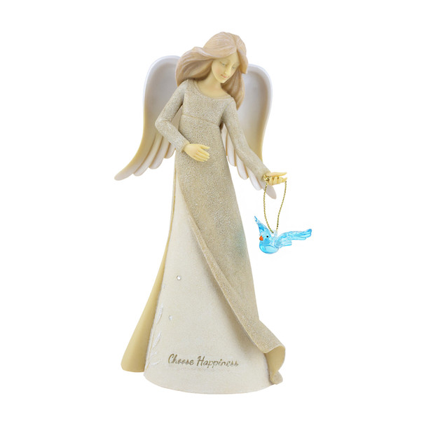 Front view of the Foundations Expressions Happiness Angel Figurine, 6011712.