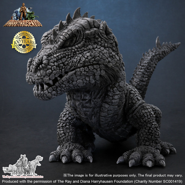 Front view of the Star Ace Deforeal Series Rhedosaurus Monochrome Version Vinyl Figure produced by X-Plus.