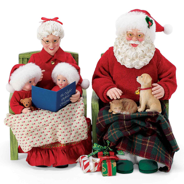 Possible Dreams 'Storytime' Santa and Mrs. Claus 2-Piece Christmas Figurine Set, 6012255.