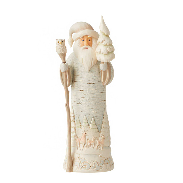 Heartwood Creek White Woodland Birch Bark Santa Figurine by Jim Shore, 6012677.