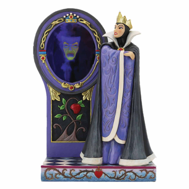 Front view of the Disney Traditions Evil Queen Mirror Scene Figurine by Jim Shore, 6013067.