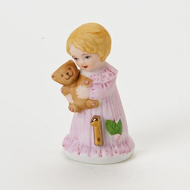 Growing Up Girls Age 1 Blonde Girl Birthday Figurine