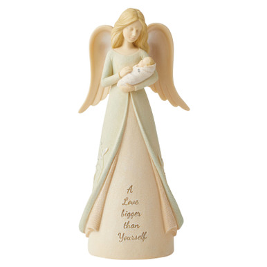 Foundations New Mom with Baby Angel Figurine