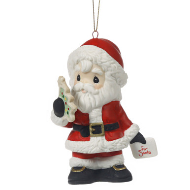 Precious Moments Santa Eating Cookies Porcelain Christmas Tree