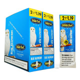 White Owl Cigarillos Blue Raspberry box and foilpack