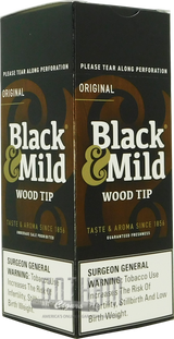 Black And Mild Wood Tip Upright Box