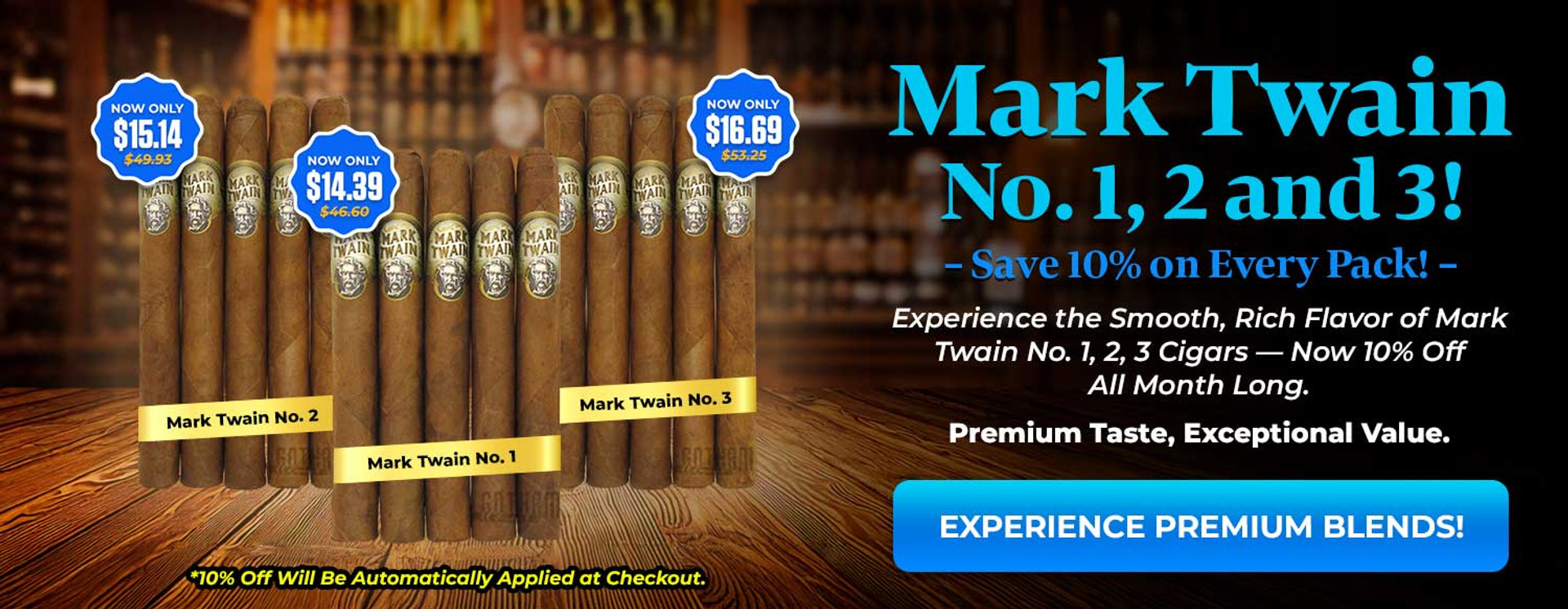Mark Twain No. 1, 2 and 3! Save 10% on Every Pack!
