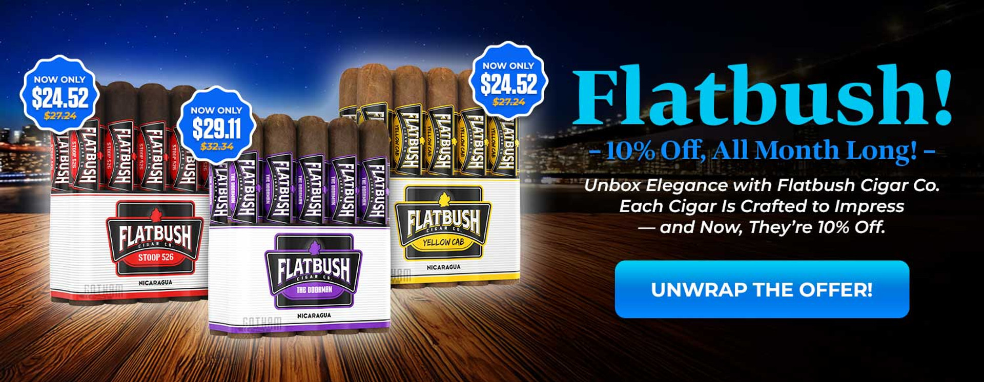 Flatbush! 10% Off, All Month Long!
