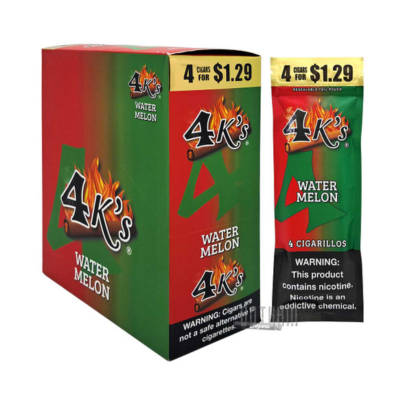 Good Times 4Ks Cigarillos Watermelon Box with Single Pouch